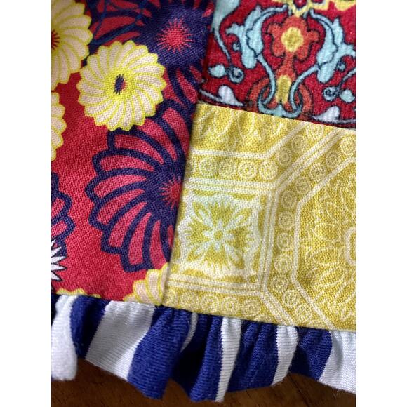 Persnickety Arabesque Bristol Dress Cream Red Blue Mixed Print Floral 12-18M - Picture 6 of 9